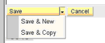 Save and New Save and Copy Submittal Entry Icon